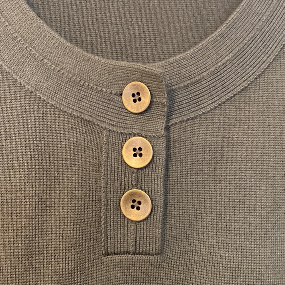 New club Monaco olive green wool sweater dress - Picture 3 of 6